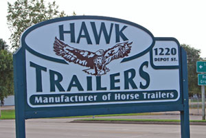 Hawk Horse Trailer Review signage