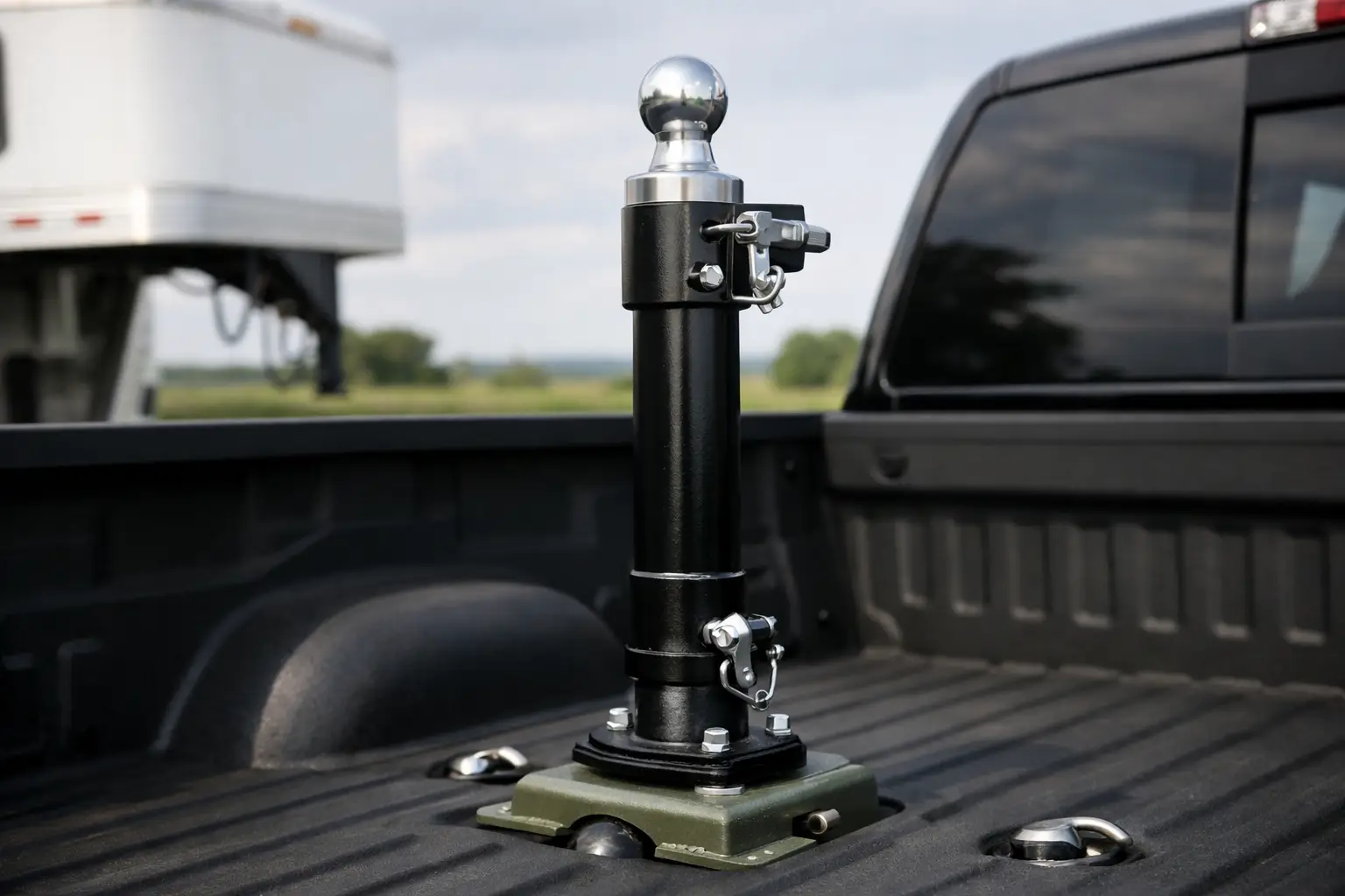 Popup Hitch Gooseneck Extension for Short Beds