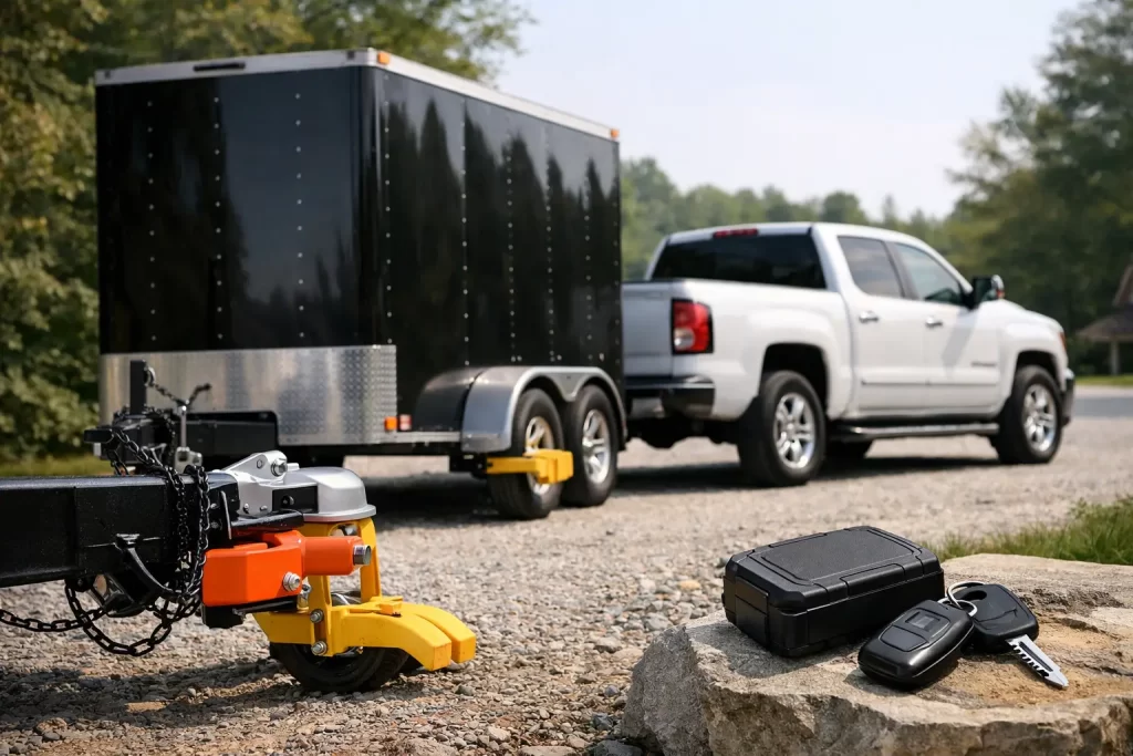 Trailer Theft Prevention That Works in Real Life Pickup truck towing advice reviews accessories and safety tips Trailer Theft Prevention That Works in Real Life